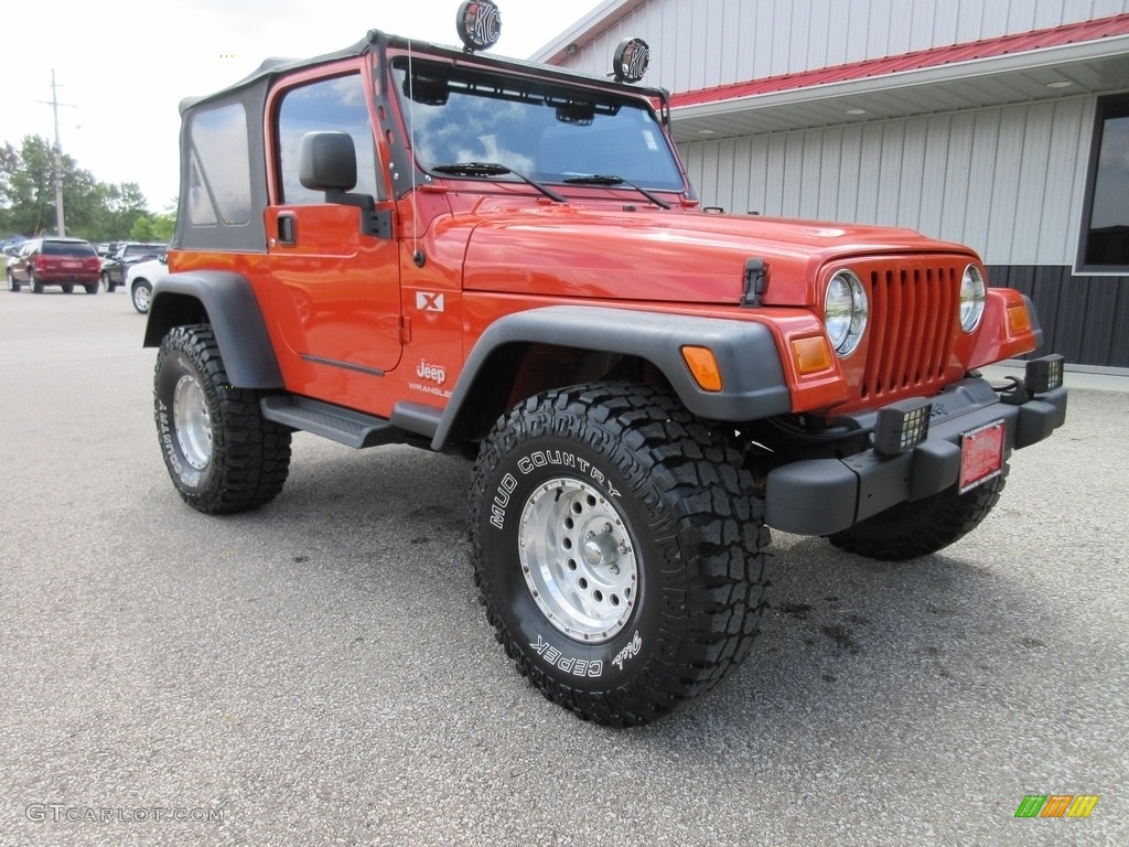 2005 Wrangler X 4x4 - Impact Orange / Dark Slate Gray photo #7