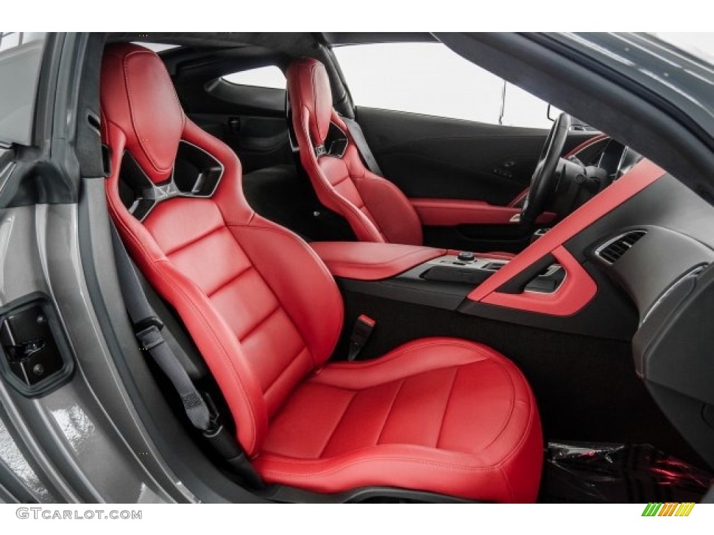 2015 Corvette Z06 Coupe - Shark Gray Metallic / Adrenaline Red photo #6