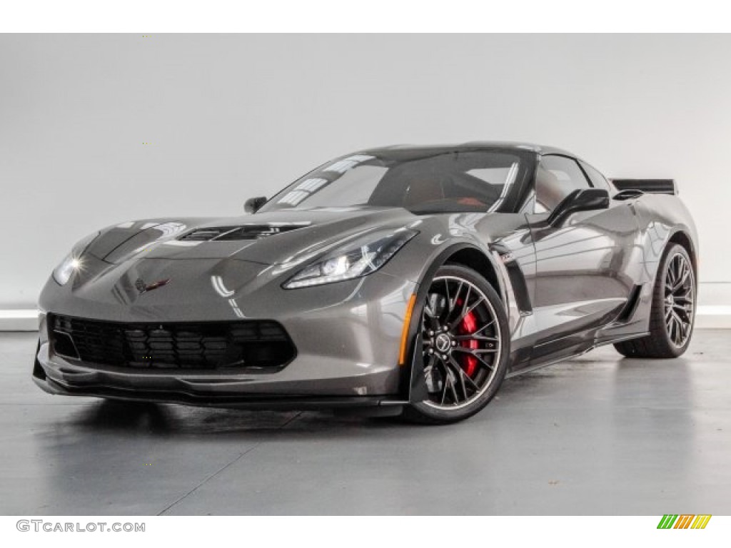 2015 Corvette Z06 Coupe - Shark Gray Metallic / Adrenaline Red photo #12