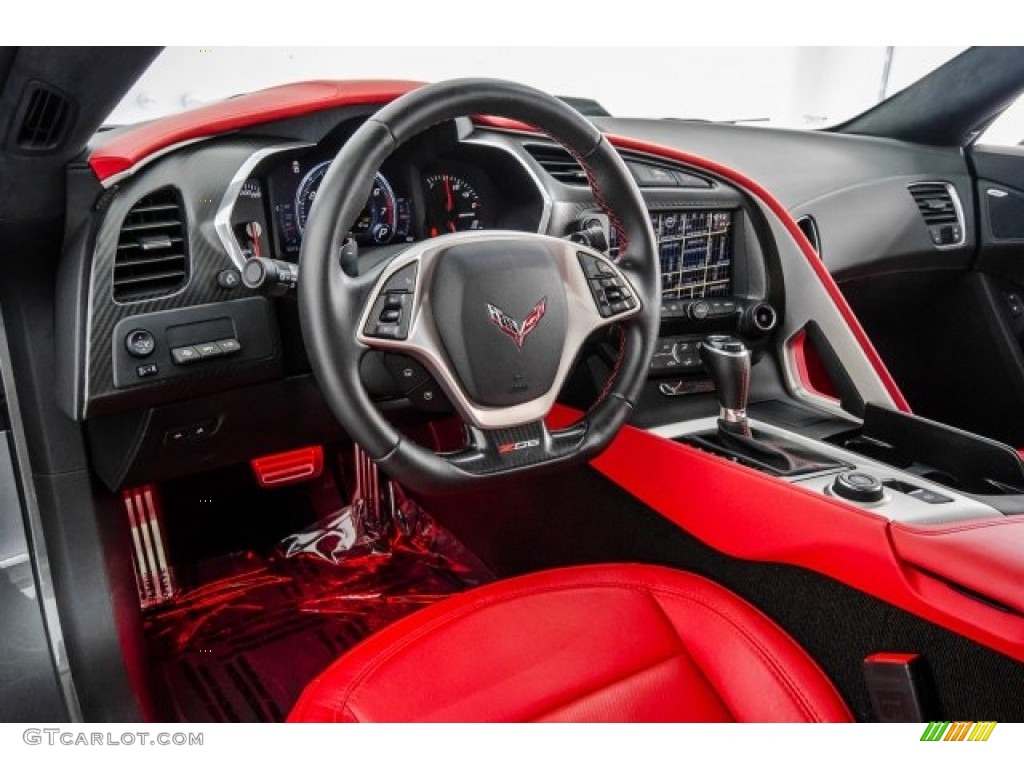 2015 Corvette Z06 Coupe - Shark Gray Metallic / Adrenaline Red photo #15