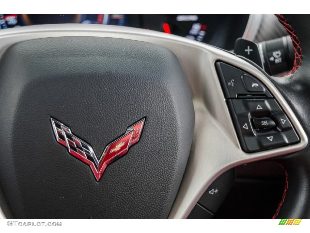2015 Corvette Z06 Coupe - Shark Gray Metallic / Adrenaline Red photo #19