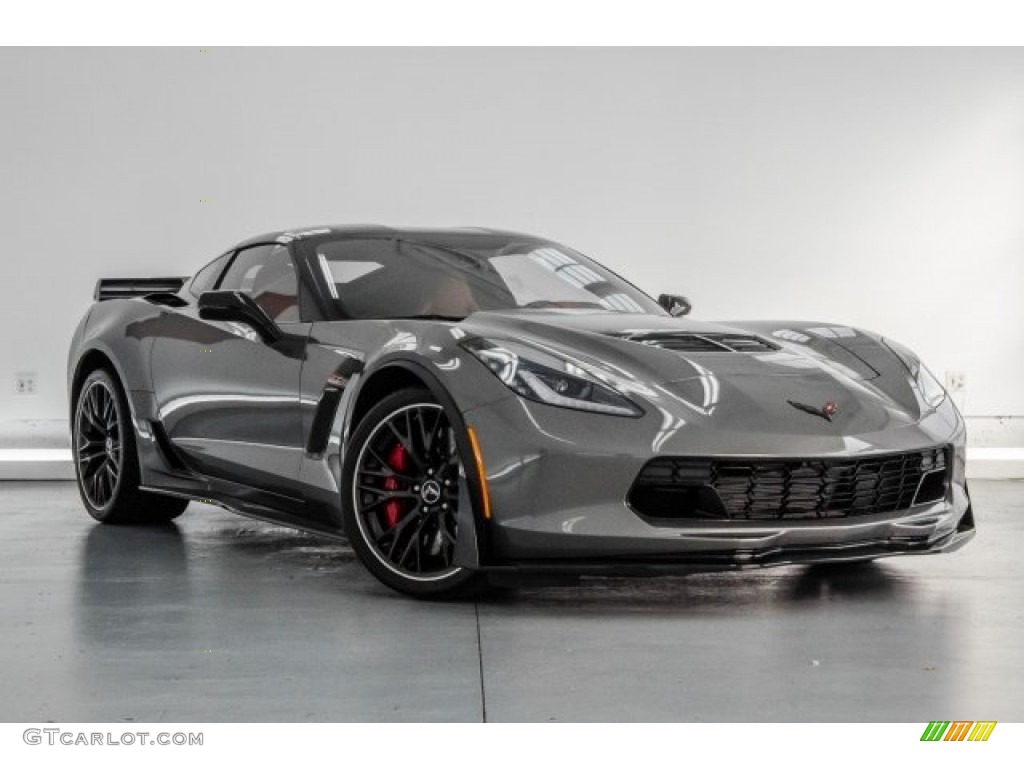2015 Corvette Z06 Coupe - Shark Gray Metallic / Adrenaline Red photo #23