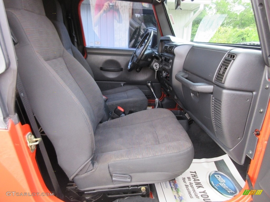 2005 Wrangler X 4x4 - Impact Orange / Dark Slate Gray photo #22