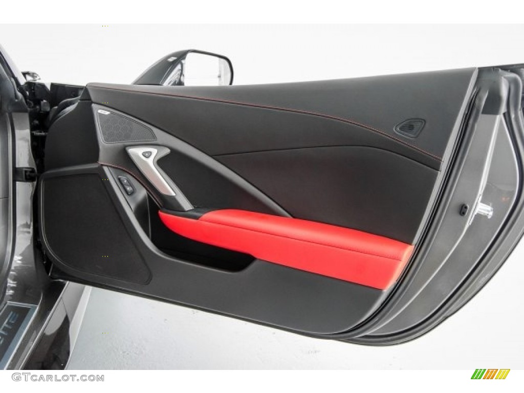 2015 Corvette Z06 Coupe - Shark Gray Metallic / Adrenaline Red photo #28