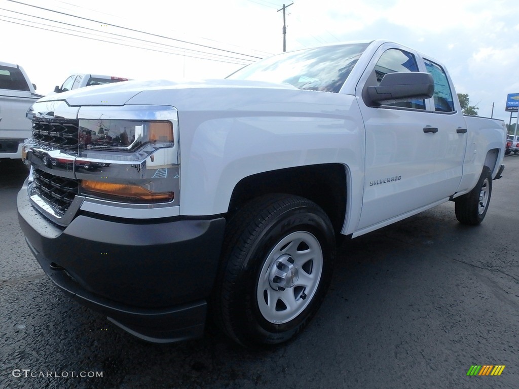 2018 Silverado 1500 WT Double Cab 4x4 - Summit White / Dark Ash/Jet Black photo #6