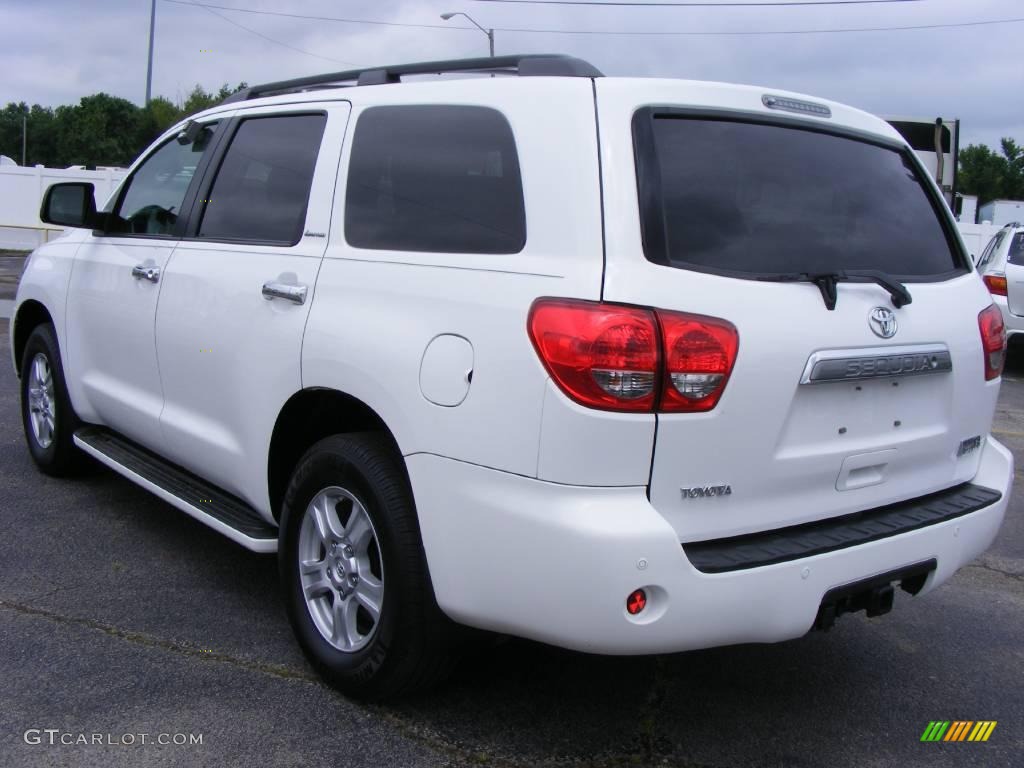 2008 Sequoia Limited - Super White / Graphite photo #2