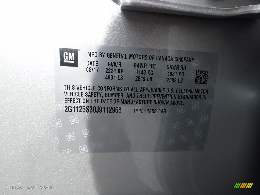 2018 Impala Premier - Silver Ice Metallic / Jet Black photo #14