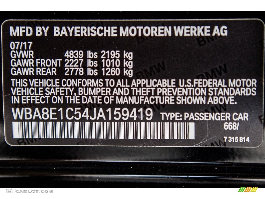 2018 3 Series 330e iPerformance Sedan - Jet Black / Black photo #11