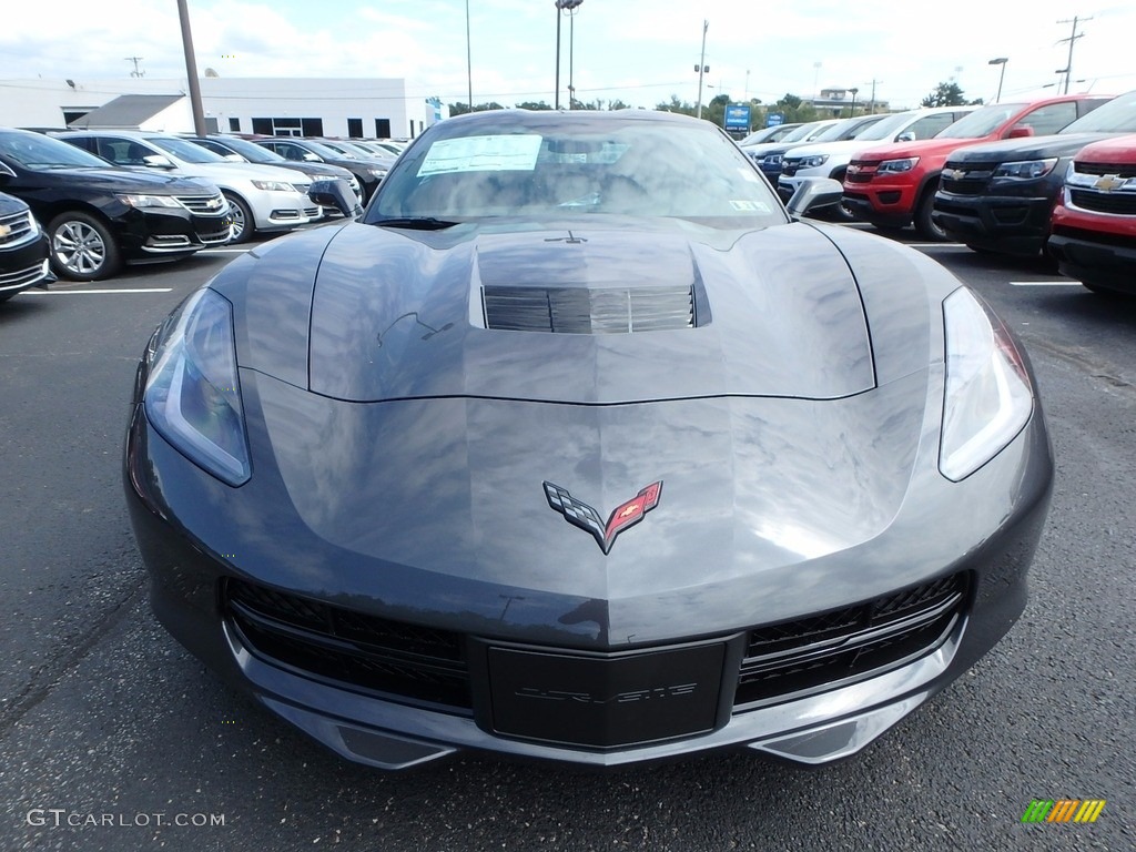 2018 Corvette Stingray Coupe - Watkins Glen Gray Metallic / Jet Black photo #2