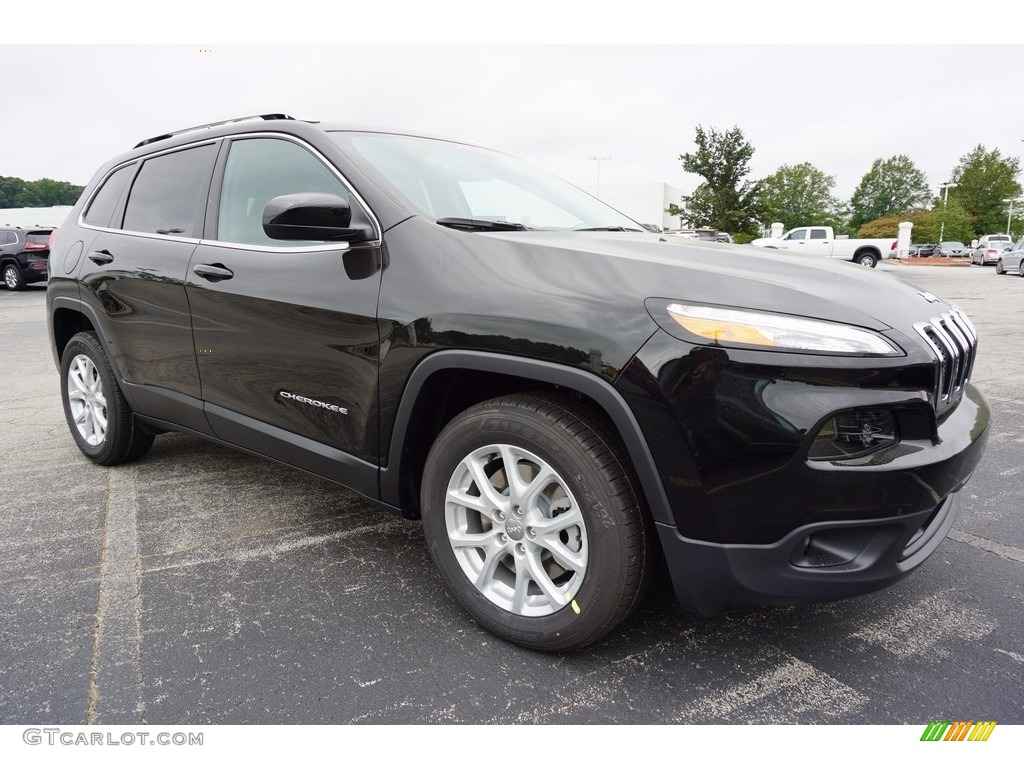 Diamond Black Crystal Pearl 2018 Jeep Cherokee Latitude Exterior Photo #122514641
