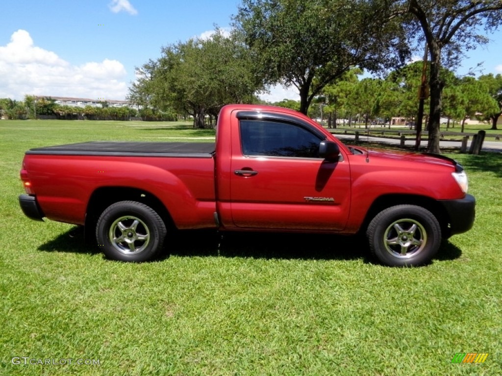 2006 Tacoma Regular Cab - Impulse Red Pearl / Graphite Gray photo #12