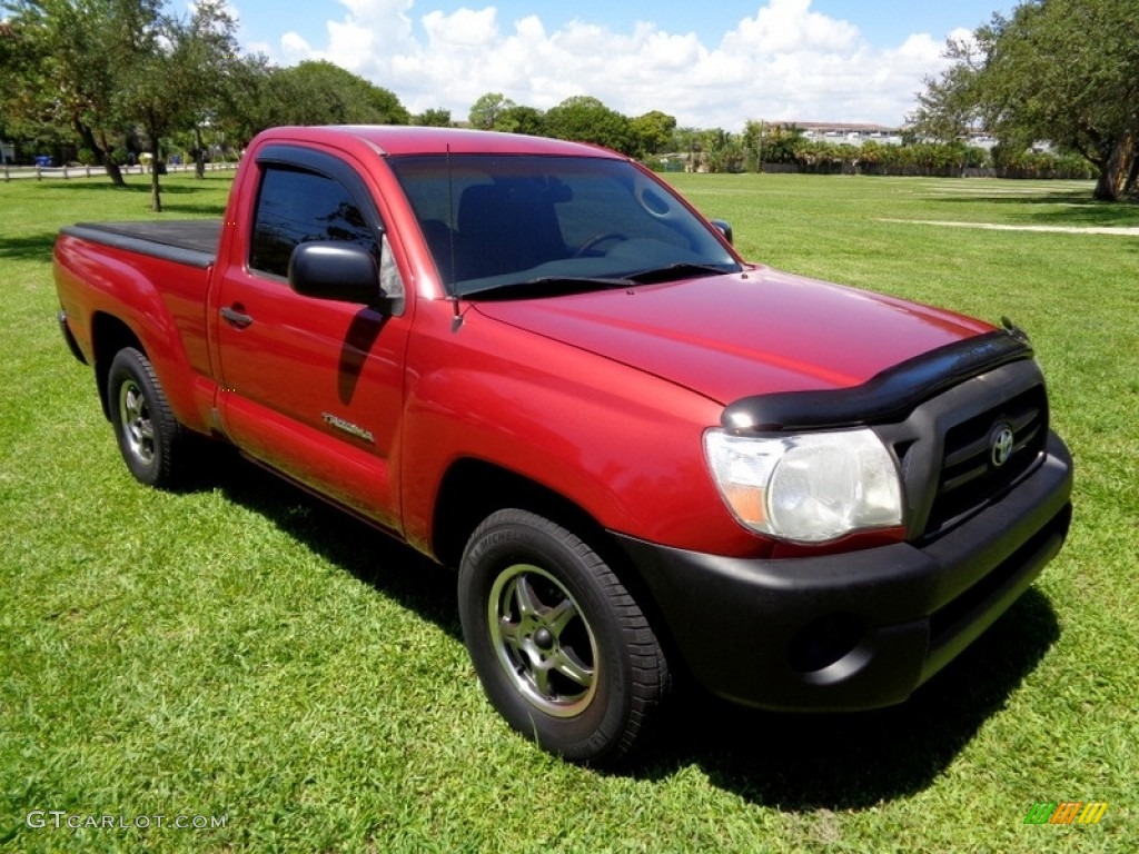 2006 Tacoma Regular Cab - Impulse Red Pearl / Graphite Gray photo #14