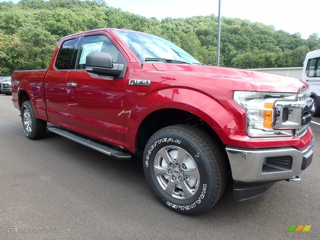 2018 F150 XLT SuperCab 4x4 - Ruby Red / Earth Gray photo #2