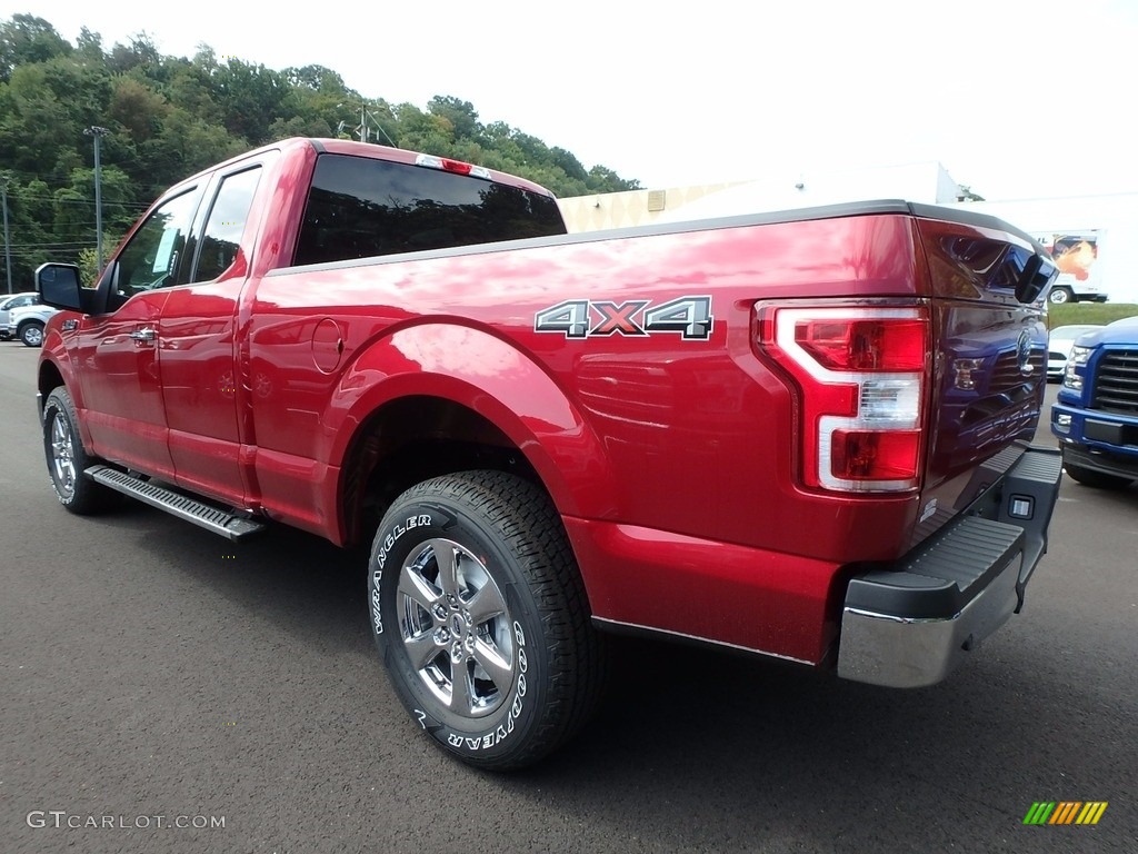2018 F150 XLT SuperCab 4x4 - Ruby Red / Earth Gray photo #4