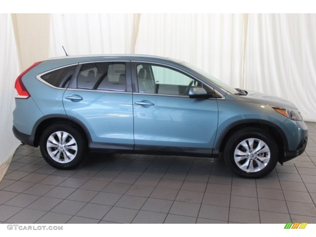 2014 CR-V EX-L - Twilight Blue Metallic / Beige photo #3