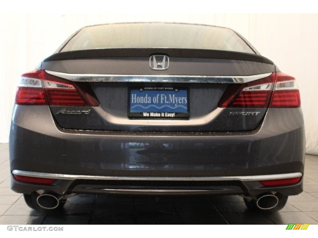 2017 Accord Sport Sedan - Modern Steel Metallic / Black photo #6