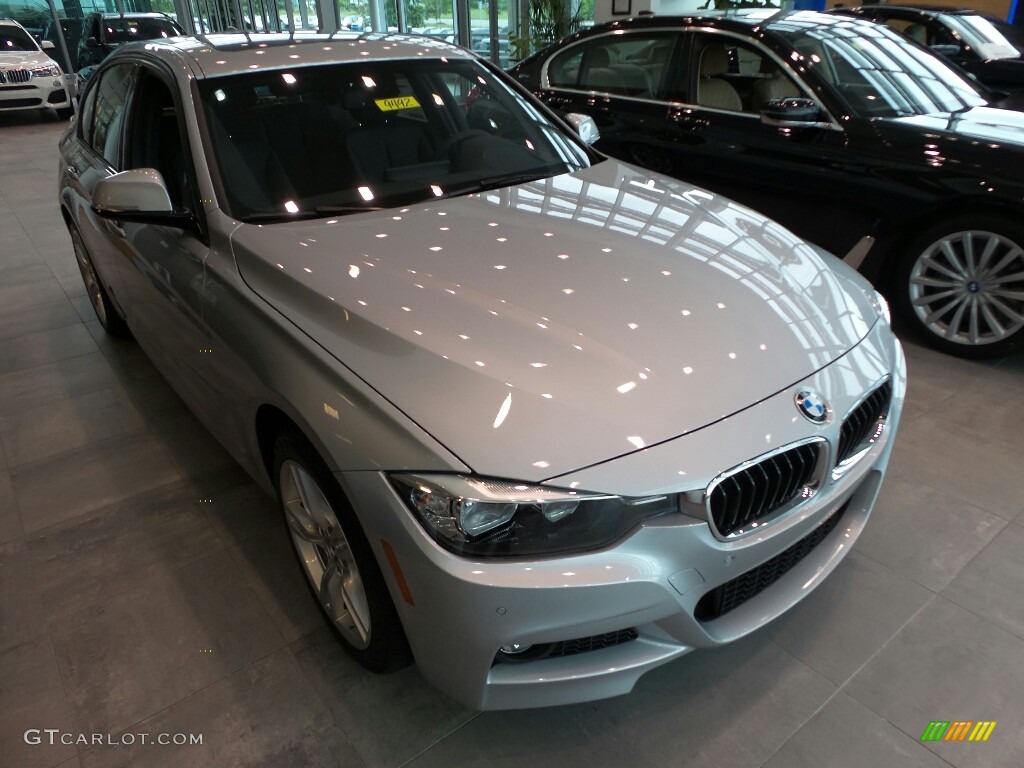 2017 3 Series 330i xDrive Sedan - Glacier Silver Metallic / Black photo #1