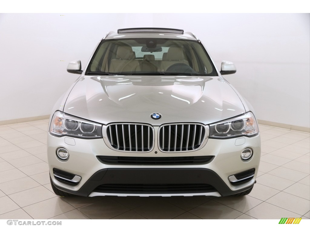 2017 X3 xDrive28i - Mineral Silver Metallic / Sand Beige/Black photo #2