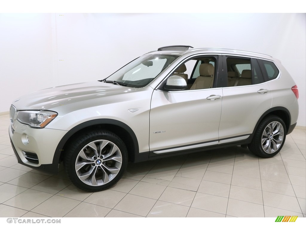 2017 X3 xDrive28i - Mineral Silver Metallic / Sand Beige/Black photo #3