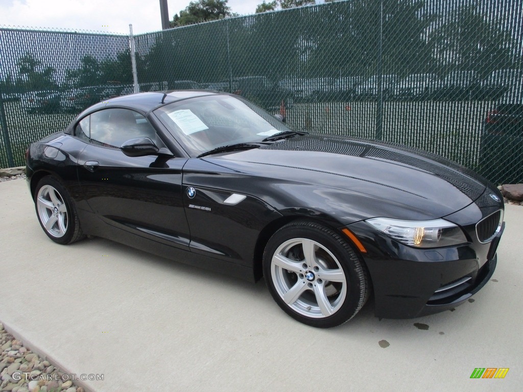 2012 Z4 sDrive28i - Black Sapphire Metallic / Coral Red photo #9