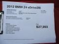 2012 Black Sapphire Metallic BMW Z4 sDrive28i  photo #12