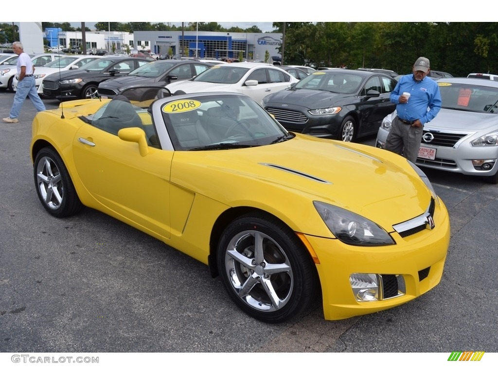 2008 Sky Red Line Roadster - Sunburst Yellow / Black photo #2