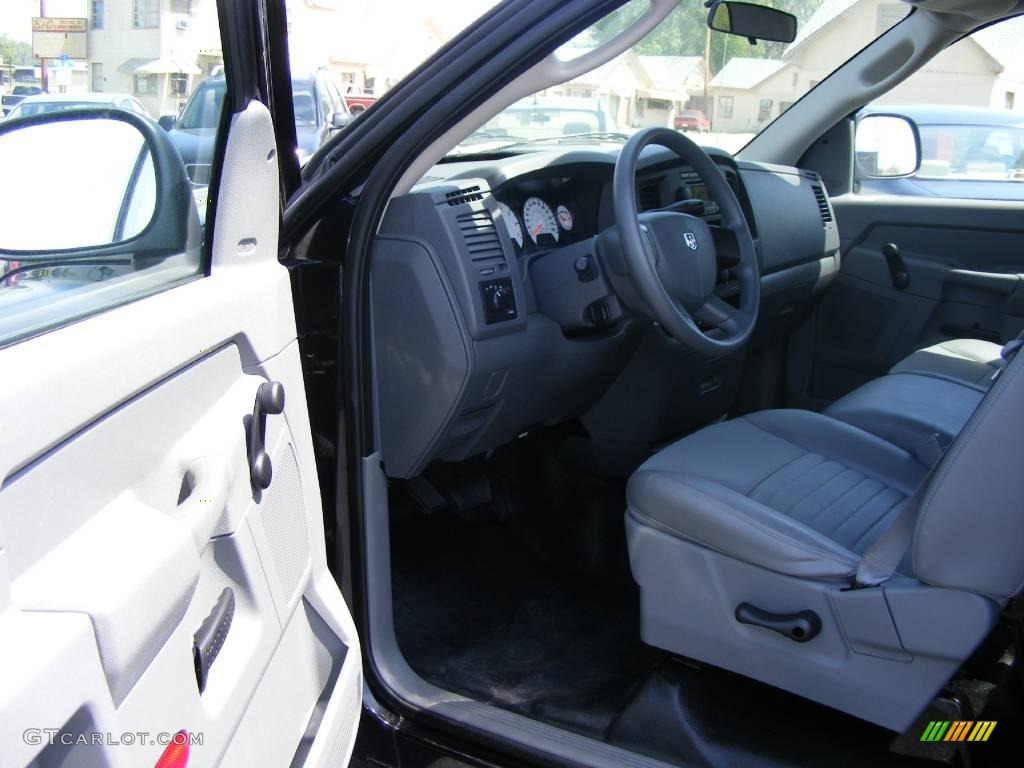 2008 Ram 1500 ST Regular Cab - Brilliant Black Crystal Pearl / Medium Slate Gray photo #5