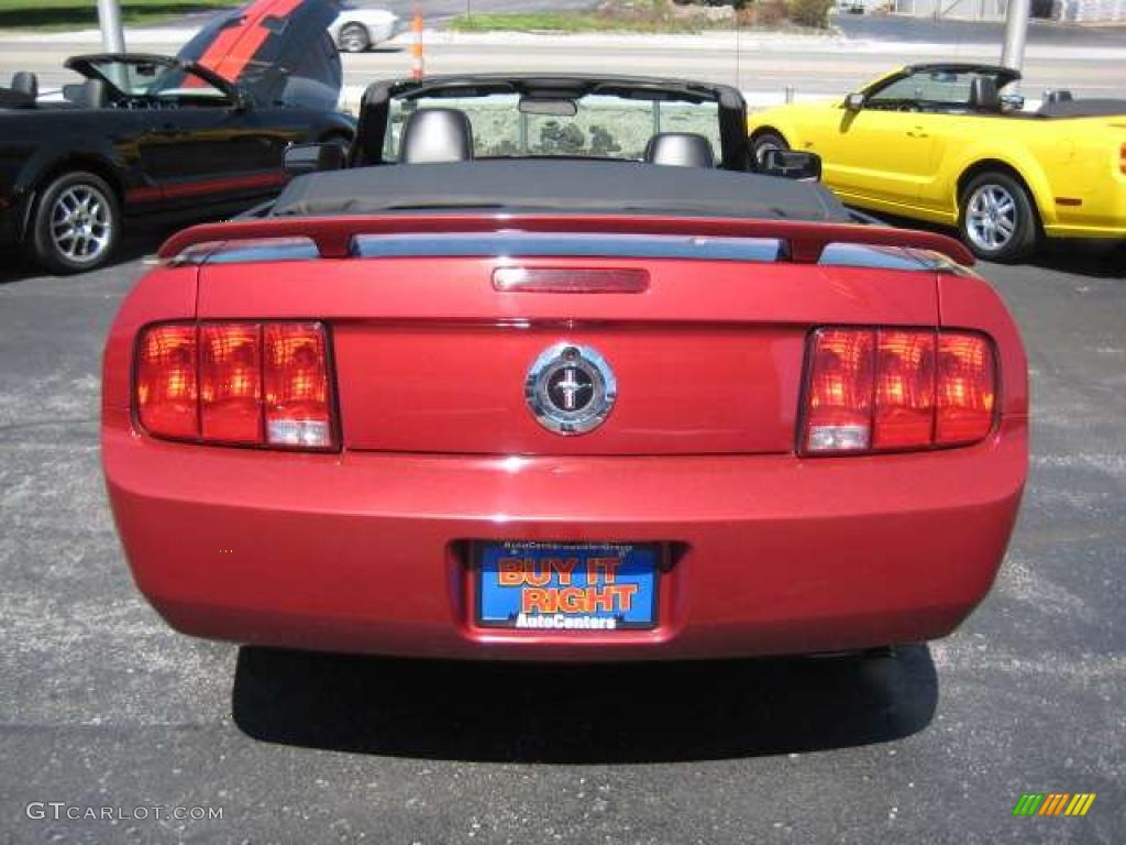 2006 Mustang V6 Premium Convertible - Redfire Metallic / Dark Charcoal photo #5