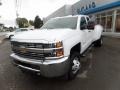 Summit White - Silverado 3500HD Work Truck Double Cab 4x4 Photo No. 3