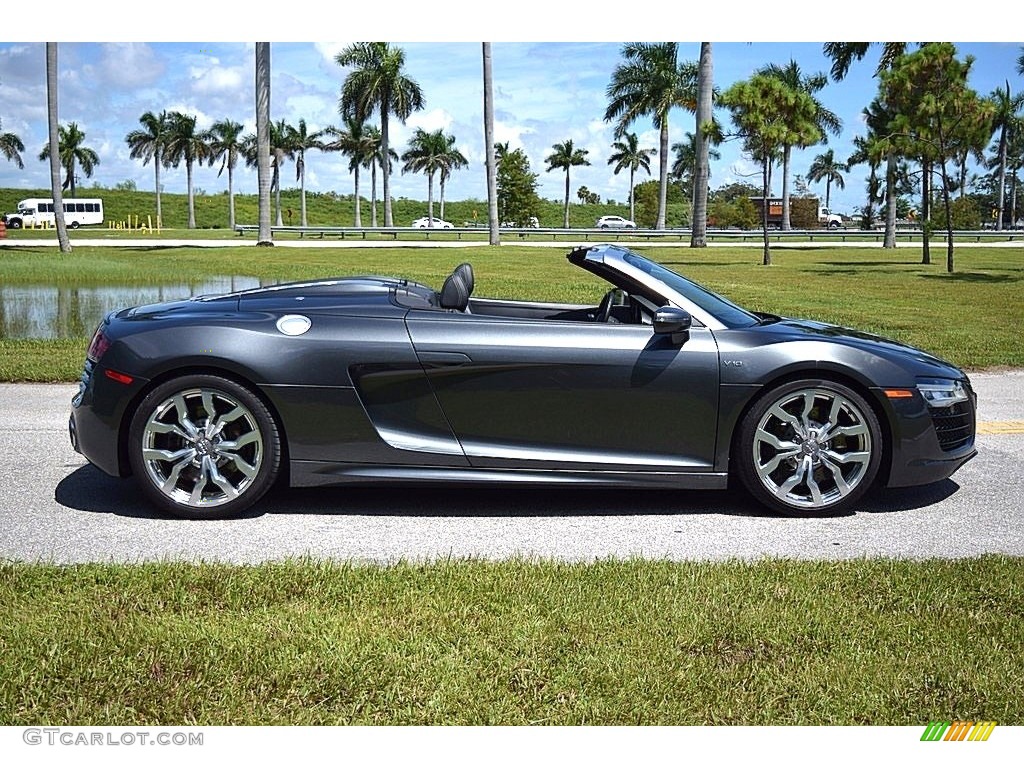 Daytona Gray Pearl 2014 Audi R8 Spyder V10 Exterior Photo #122540727