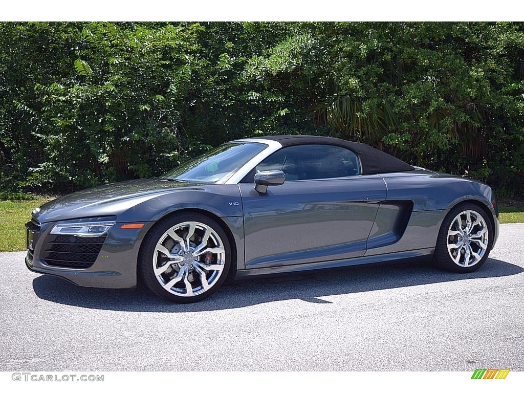 Daytona Gray Pearl 2014 Audi R8 Spyder V10 Exterior Photo #122540877