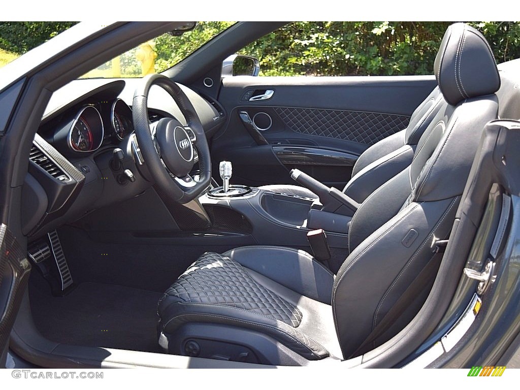 Black Interior 2014 Audi R8 Spyder V10 Photo #122541111
