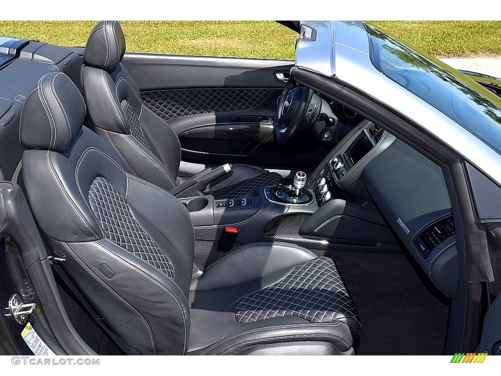 Black Interior 2014 Audi R8 Spyder V10 Photo #122541327