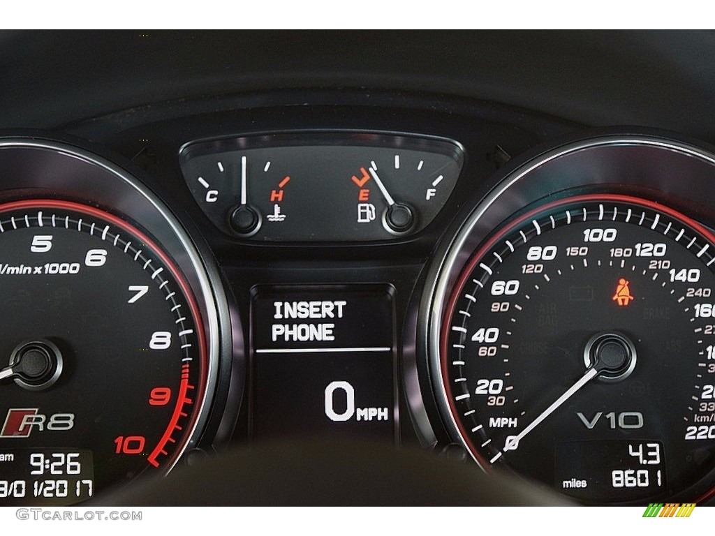 2014 Audi R8 Spyder V10 Gauges Photo #122541528
