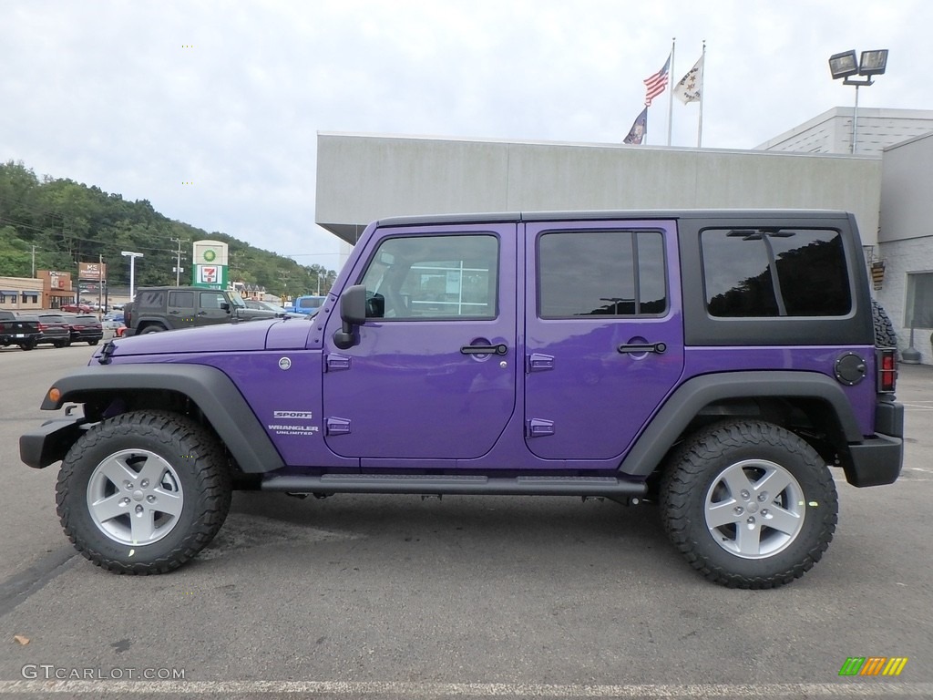 2017 Wrangler Unlimited Sport 4x4 - Extreme Purple / Black photo #2