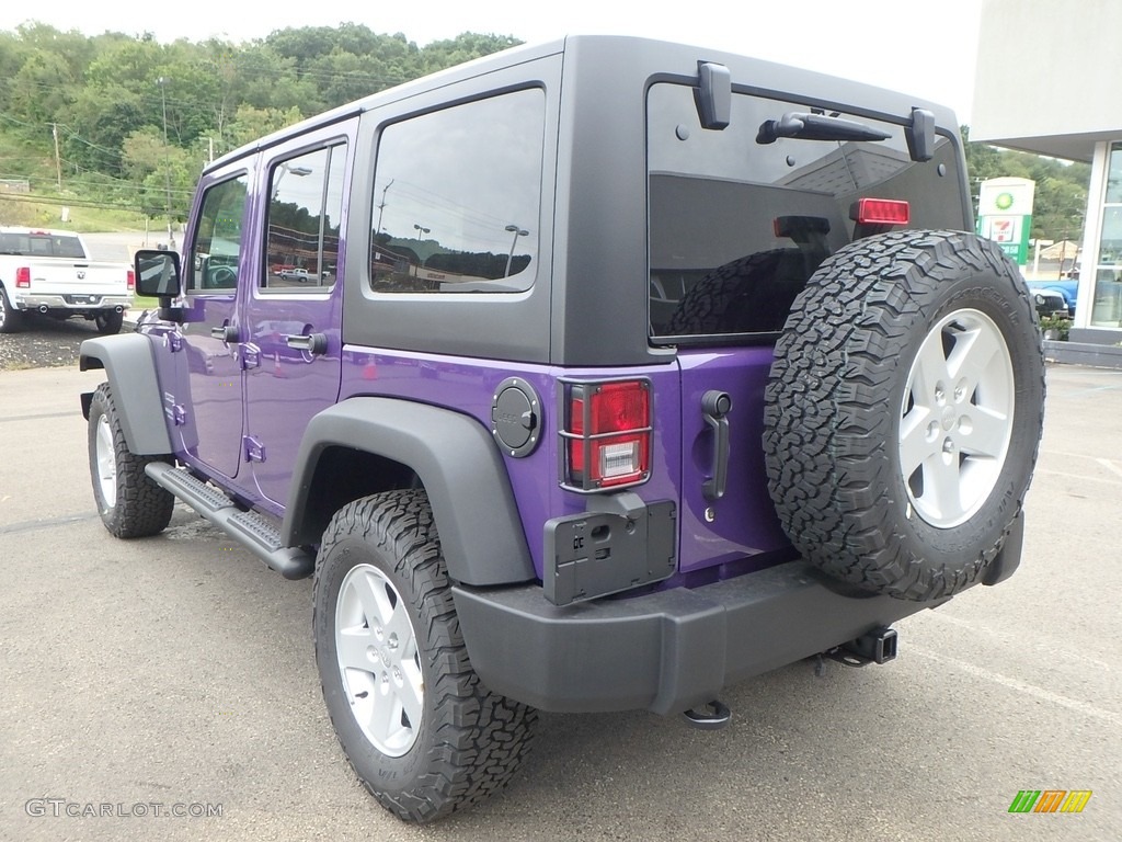 2017 Wrangler Unlimited Sport 4x4 - Extreme Purple / Black photo #3