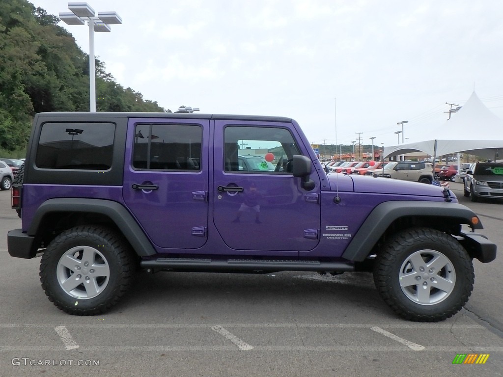 2017 Wrangler Unlimited Sport 4x4 - Extreme Purple / Black photo #6