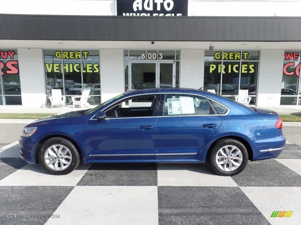 2016 Passat S Sedan - Reef Blue Metallic / Titan Black photo #1