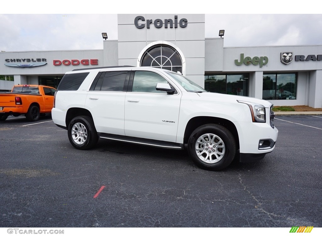 2016 Yukon SLT - Summit White / Cocoa/Dune photo #1