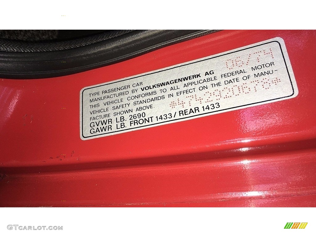 1974 Porsche 914 1.8 Info Tag Photo #122554184