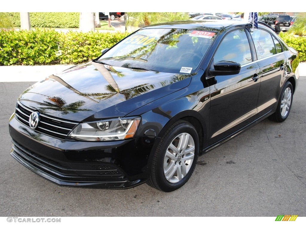 2017 Jetta S - Black / Black/Palladium Gray photo #4