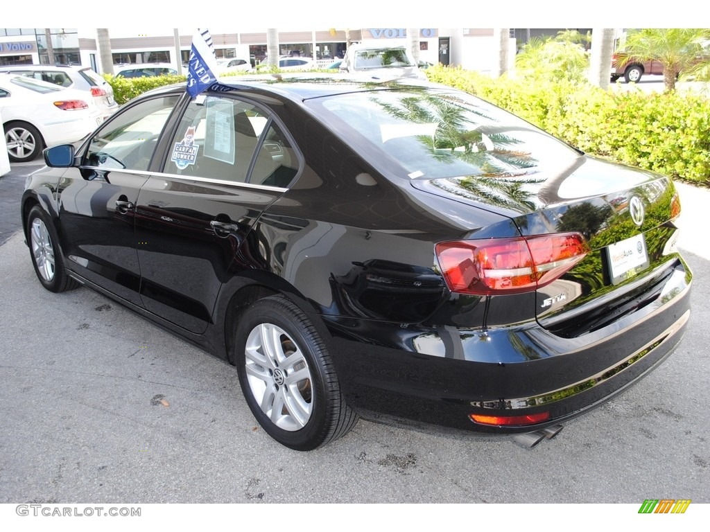 2017 Jetta S - Black / Black/Palladium Gray photo #6