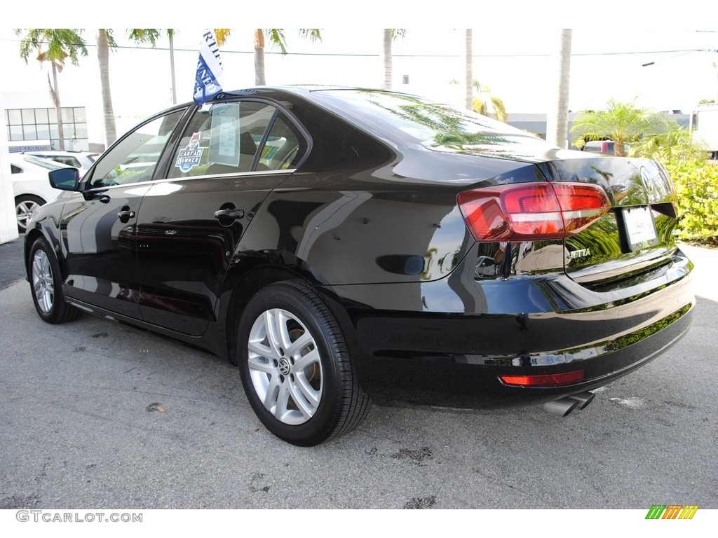 2017 Jetta S - Black / Black/Palladium Gray photo #7