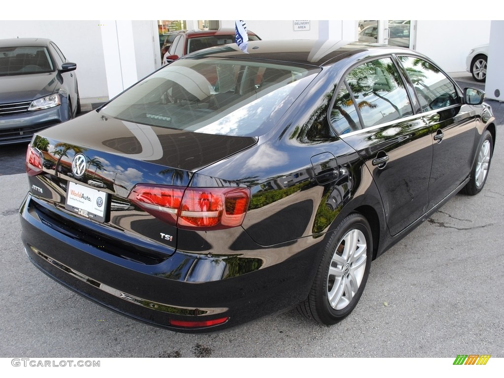 2017 Jetta S - Black / Black/Palladium Gray photo #9