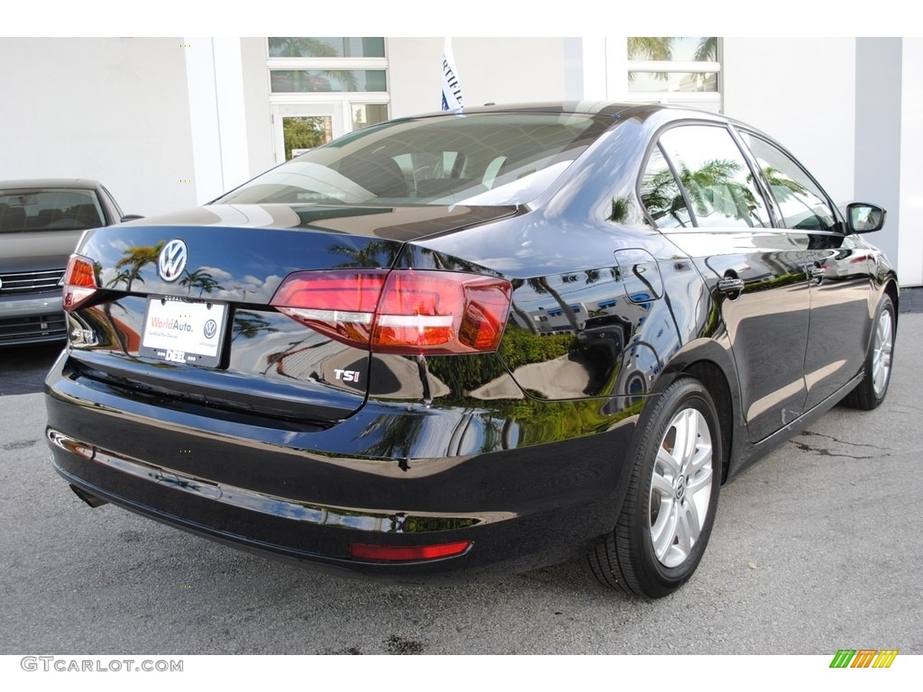 2017 Jetta S - Black / Black/Palladium Gray photo #10