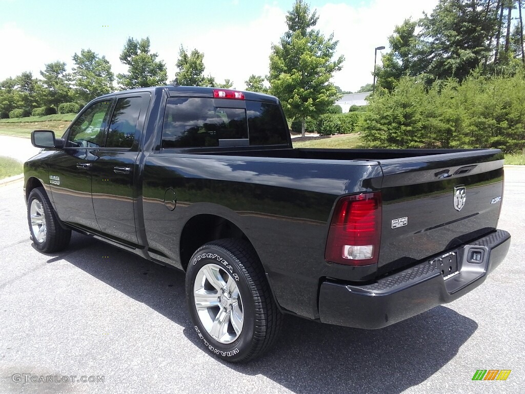 2017 1500 Sport Quad Cab 4x4 - Brilliant Black Crystal Pearl / Black photo #8