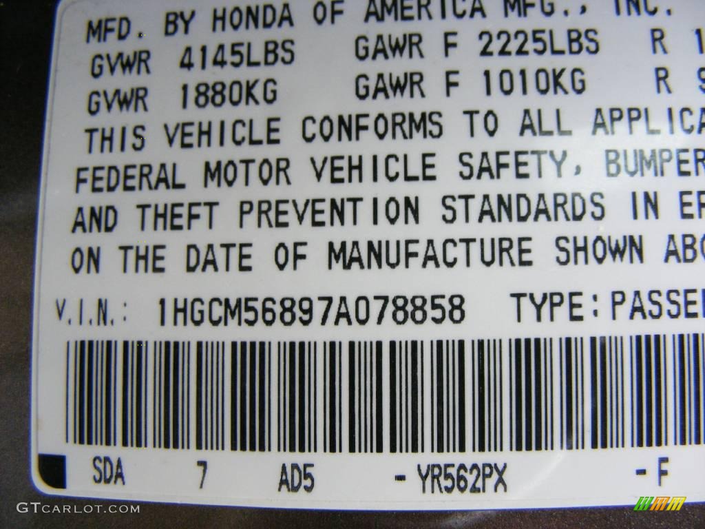 2007 Accord EX-L Sedan - Carbon Bronze Pearl / Ivory photo #9