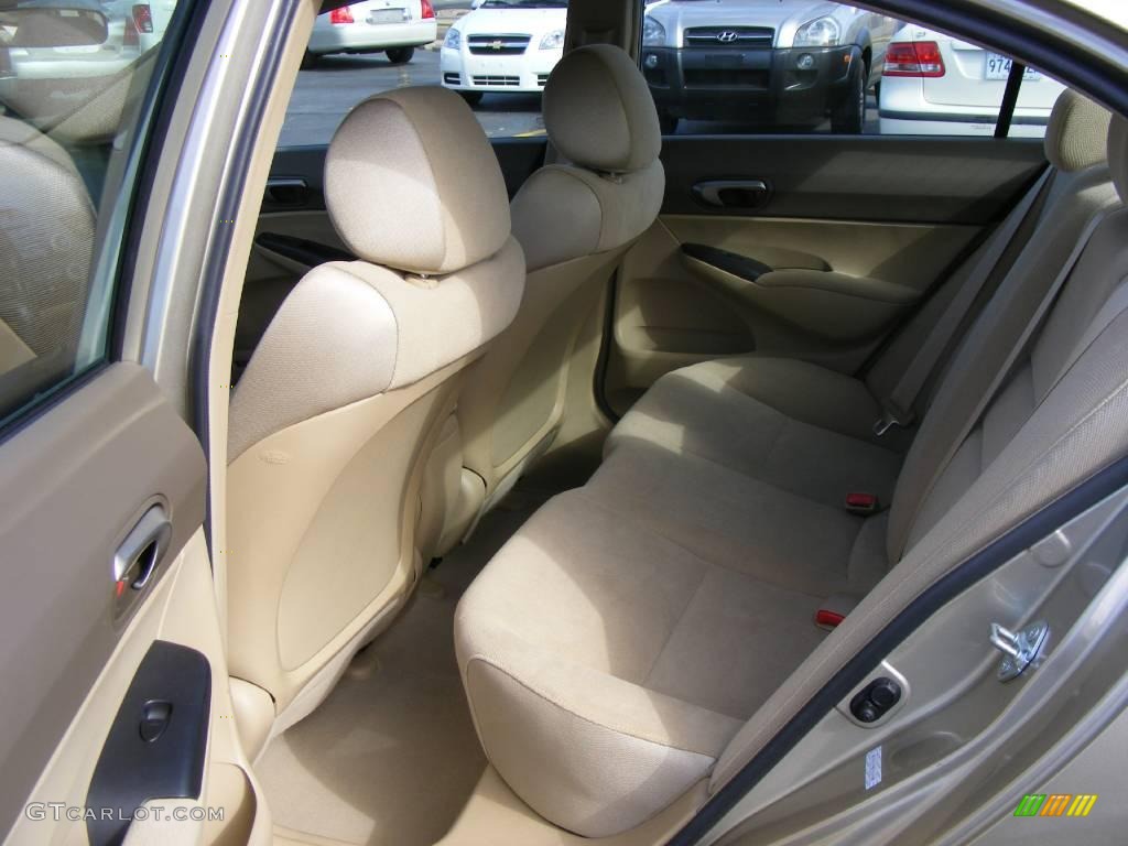 2008 Civic LX Sedan - Borrego Beige Metallic / Ivory photo #6