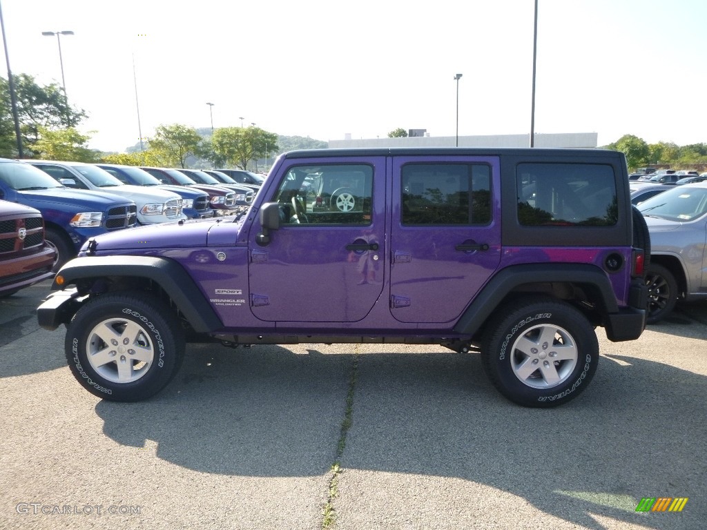 2017 Wrangler Unlimited Sport 4x4 - Extreme Purple / Black photo #2