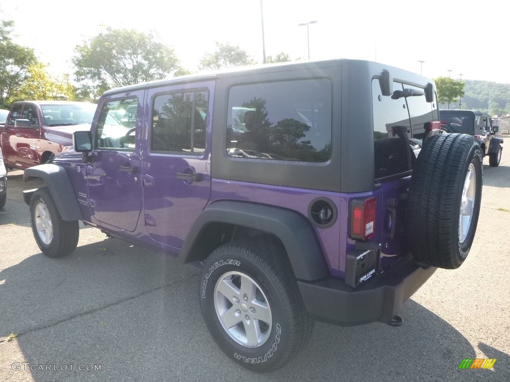 2017 Wrangler Unlimited Sport 4x4 - Extreme Purple / Black photo #3